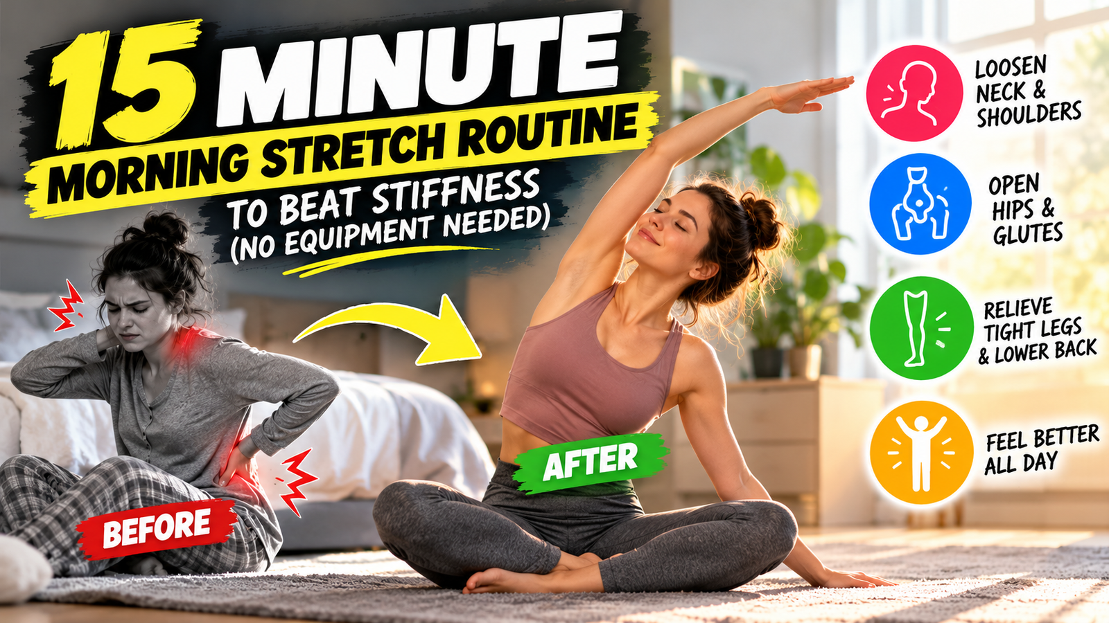 The 15-Minute Morning Stretch Routine for Stiff Bodies