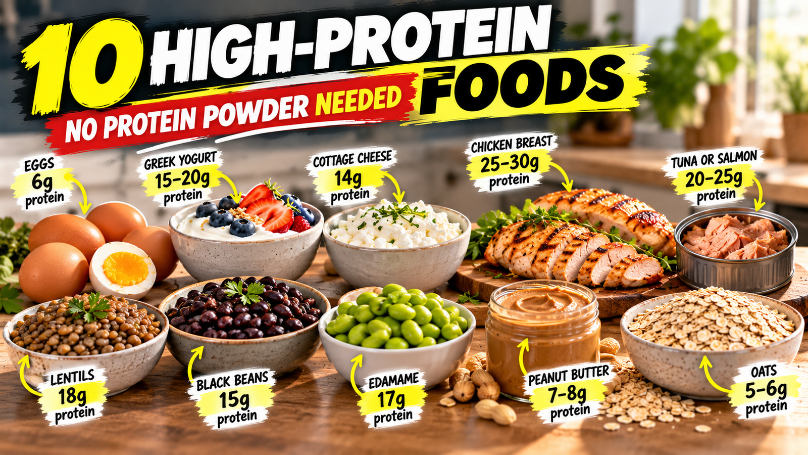 10 High-Protein Foods That Aren't Protein Powder